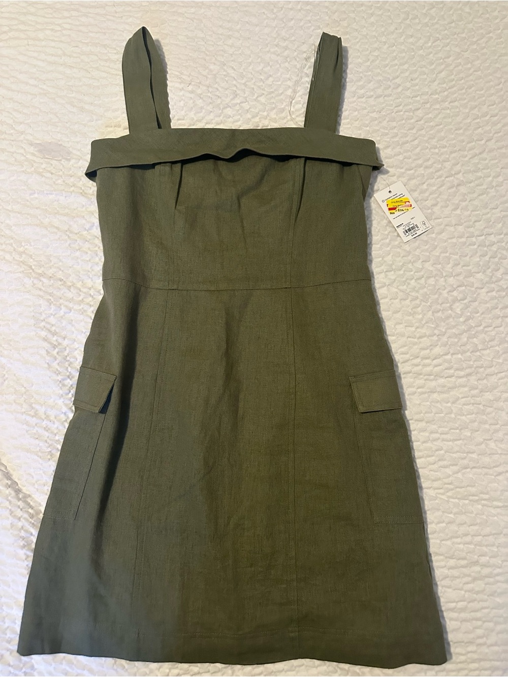 Kohl's Olive Green Sleeveless A-Line Dress
